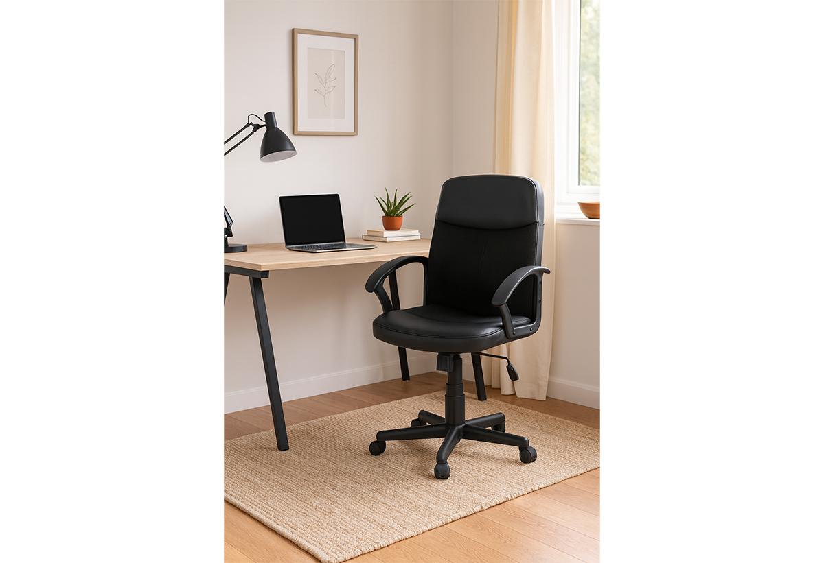 Απεικονίζεται η καρέκλα σε ένα home office.